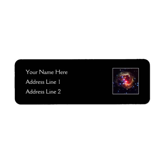 V838 Monocerotis Star (Hubble Telescope) Return Address Label (Front)