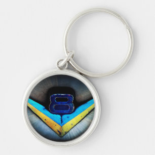 V8 Emblem Art Key Ring