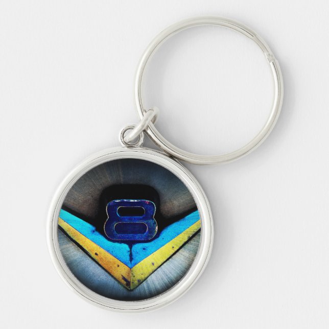 V8 Emblem Art Key Ring (Front)