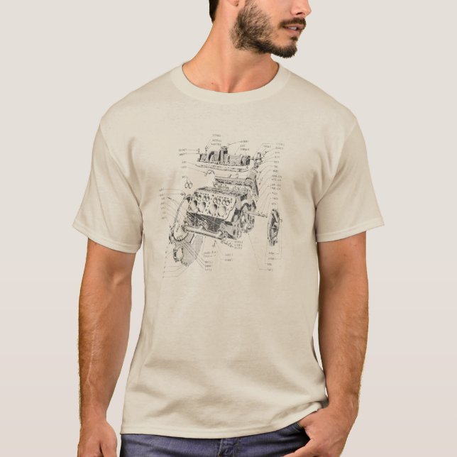 V8 engine T-Shirt (Front)