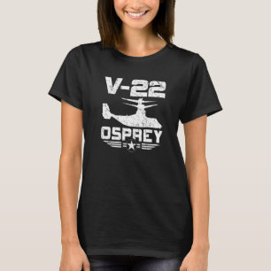 V 22 MV 22 CMV 22B Osprey SVTOL Aircraft Distresse T-Shirt