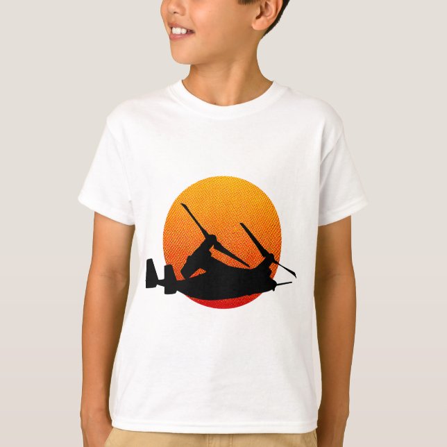 V-22 Osprey Aircraft Military History Lovers T-Shirt (Front)