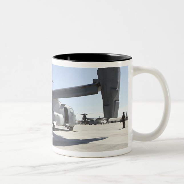 V-22 Osprey tiltrotor aircraft 2 Two-Tone Coffee Mug (Right)