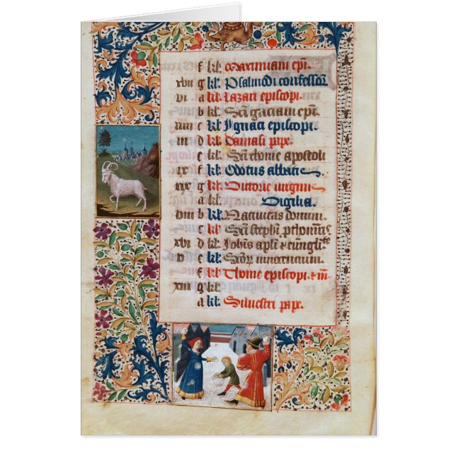 V.25-3 Fol.12v The Month of December (Front)