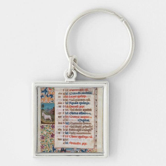 V.25-3 Fol.12v The Month of December Key Ring (Front)