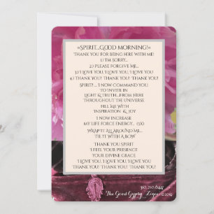 V.2 GOOD MORNING Inspiration and joy! Thank You Card