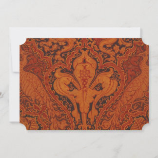 V&A Red Peacock Frieze Greeting Card