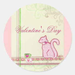 V-Day Cat Sticker