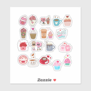 V-Day coffee and sweets planner sticker