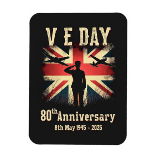 V-E Day 80th Anniversary Victory In Europe WWII Magnet