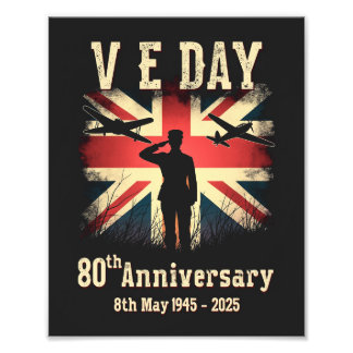 V-E Day 80th Anniversary Victory In Europe WWII Photo Print