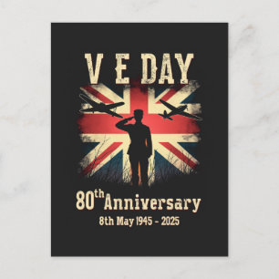 V-E Day 80th Anniversary Victory In Europe WWII Postcard