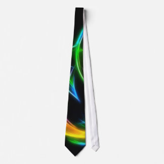 V Flame - Colourful Fractal Flame Tie