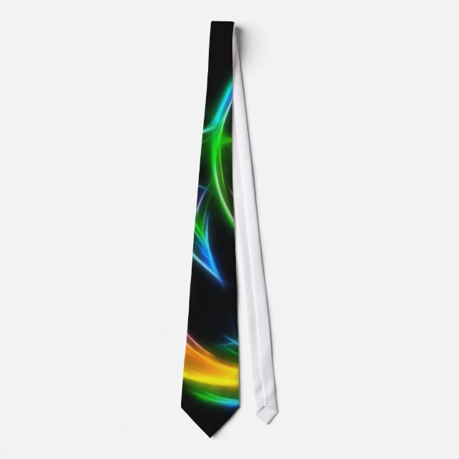 V Flame - Colourful Fractal Flame Tie (Front)