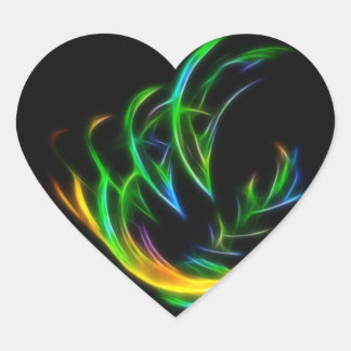 V Flame Heart Sticker