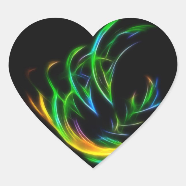V Flame Heart Sticker (Front)