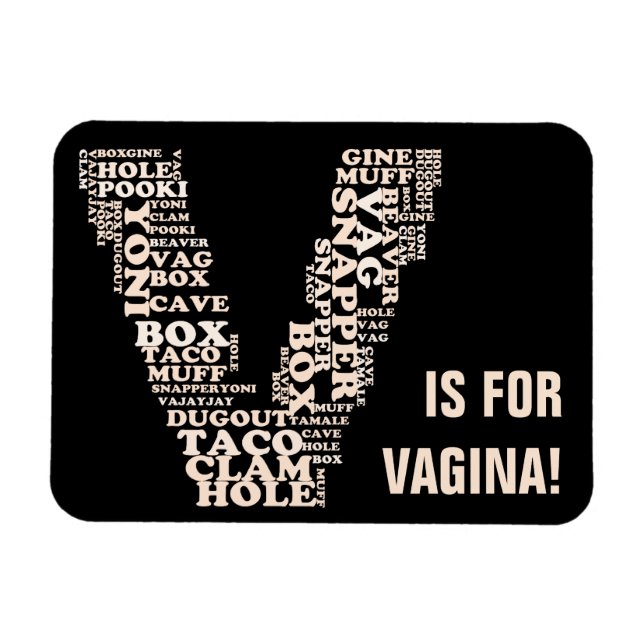 V for vagina victory in Michigan Magnet (Horizontal)