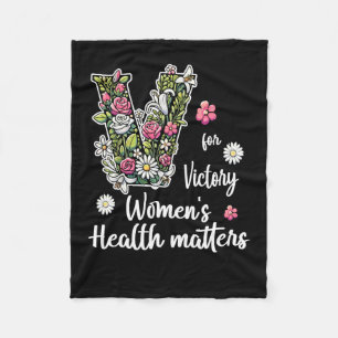 V For Victory; Women's Health S  Fleece Blanket