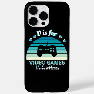 V for Video Games Not Valentines - Funny Retro Col Case-Mate iPhone 14 Pro Max Case