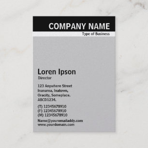 V Header Band - Black with Grey CCCCCC (Gold) Business Card
