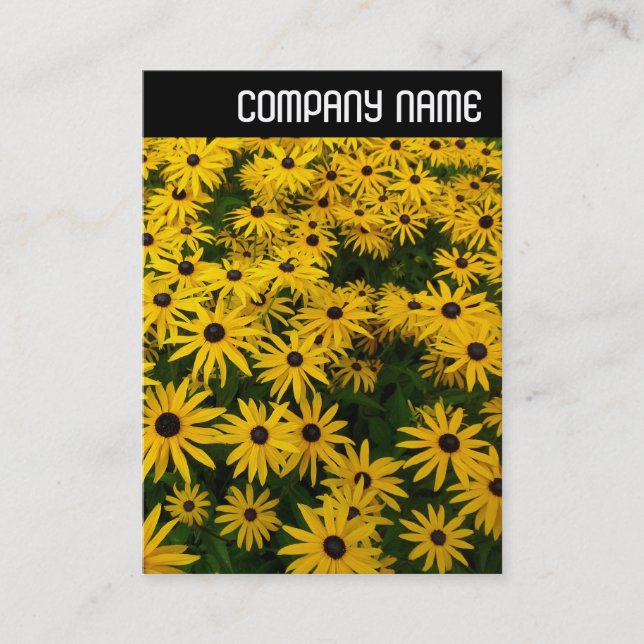 V Header - Black-eyed Susans (Rudbeckia Hirta) Business Card (Front)