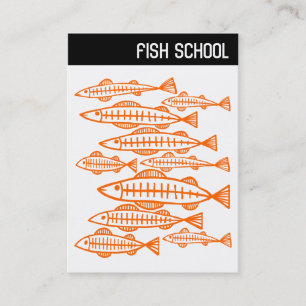 V Header - FISH SCHOOL - Orange Business Card