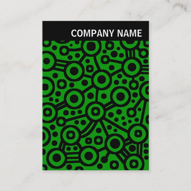 V Header - Image - Abstract Circuits - Green Business Card (Front)