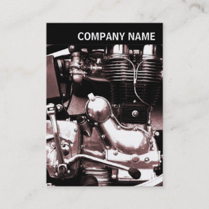 V Header - Image - Classic Motorbike Engine Business Card