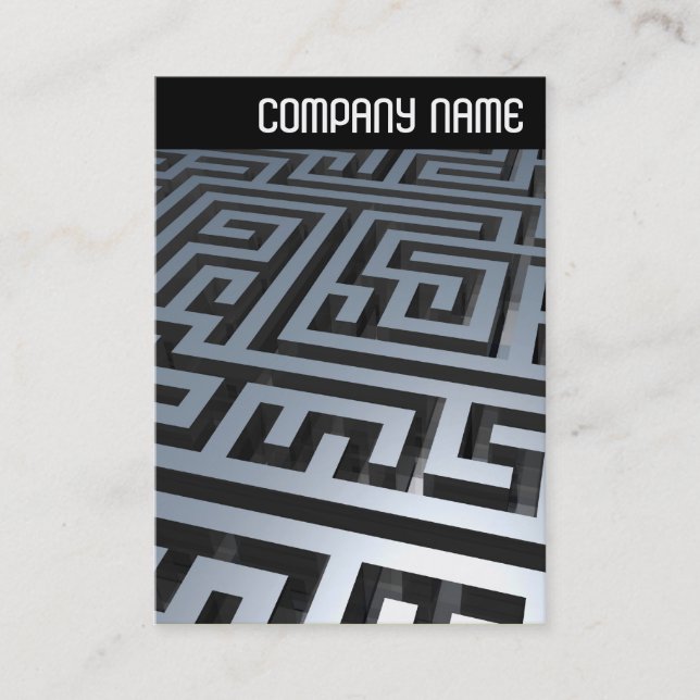 V Header - Metal Maze Business Card (Front)