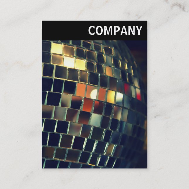 V Header - Mirror Ball Business Card (Front)