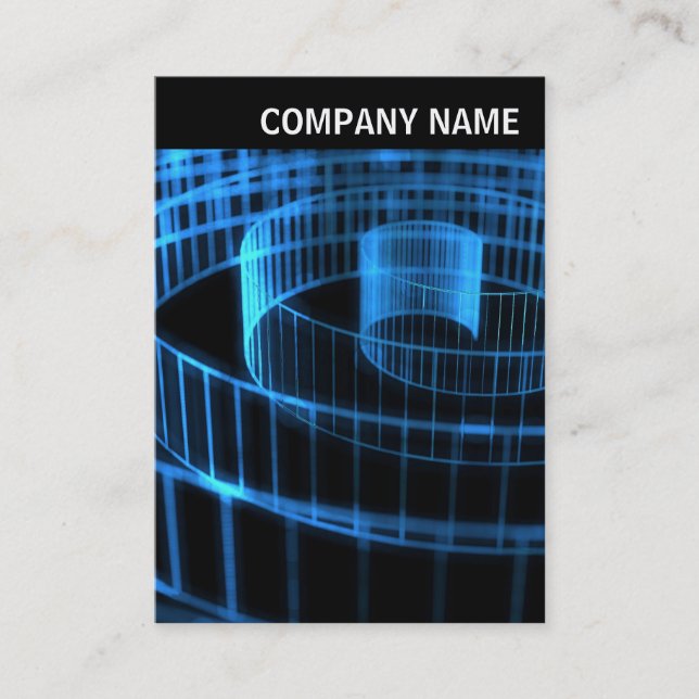 V Header - Photo - Blue Spirral Business Card (Front)