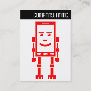 V Header - Robo Phone - Red Business Card