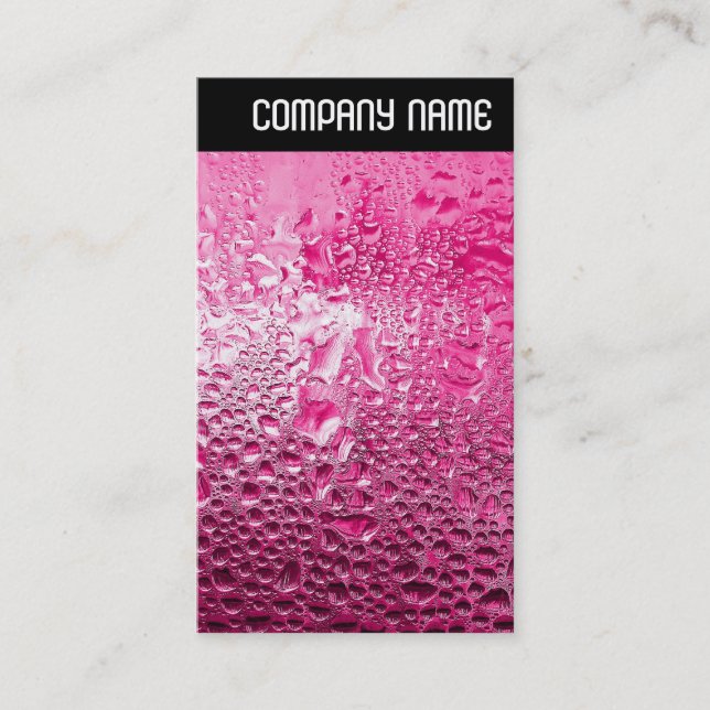 V Header - Steamy Pink Business Card (Front)