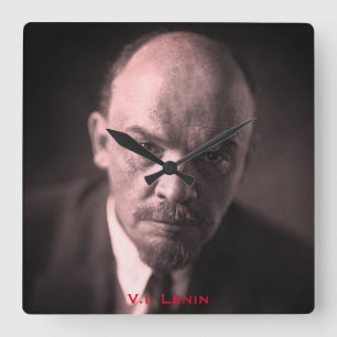 V.I. Lenin - Soviet Union Boss - CCCP Square Wall Clock