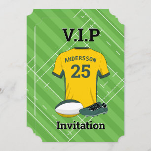 V.I.P Rugby (YDG) Birthday Party Invitation