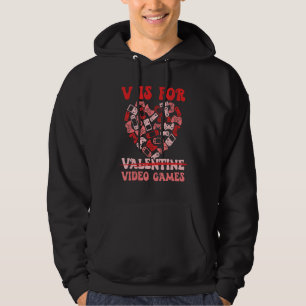V Is For Valentine Video Game Happy Valentine's Da Hoodie