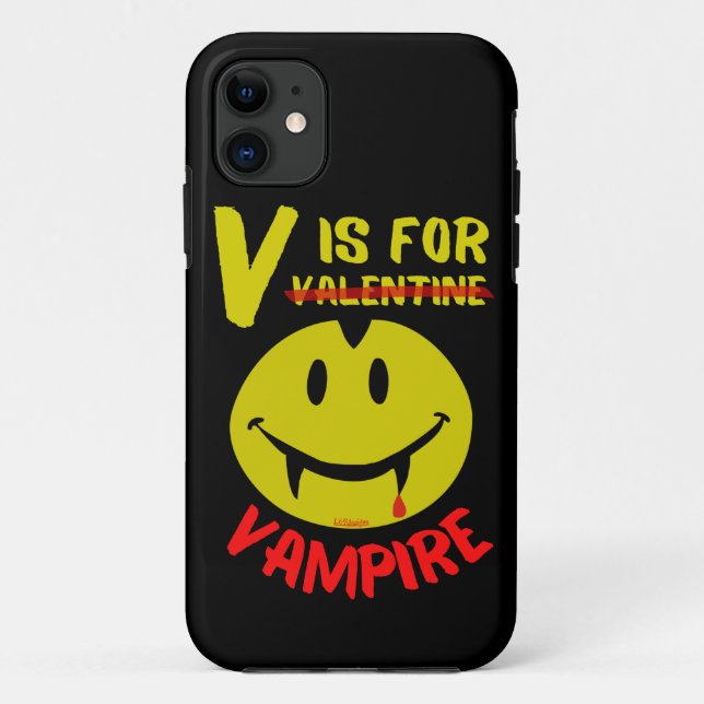 V IS FOR VAMPIRE funny valentine gift idea         Case-Mate iPhone Case (Back)