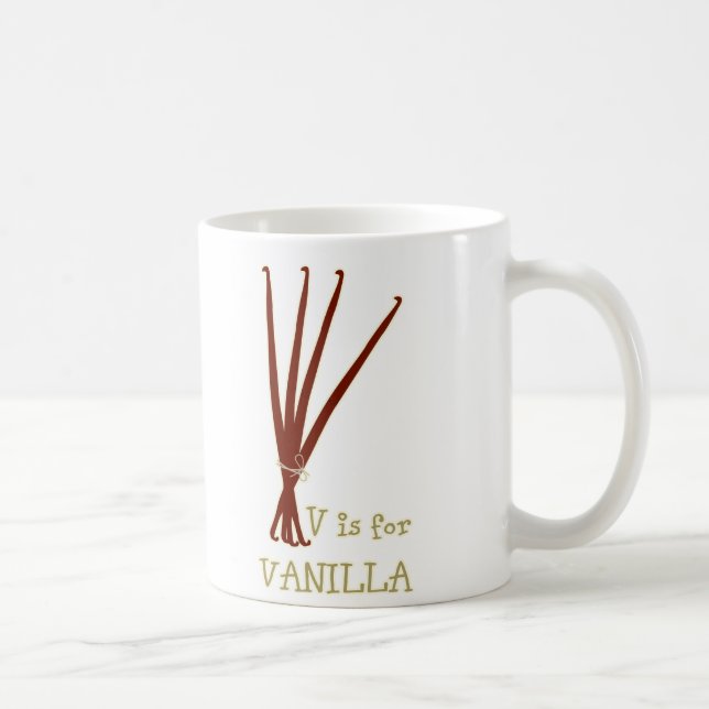 V is for Vanilla Coffee Mug (Right)