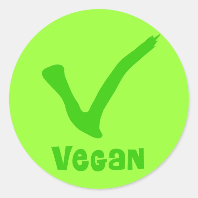 V is for Vegan Stickers (Front)