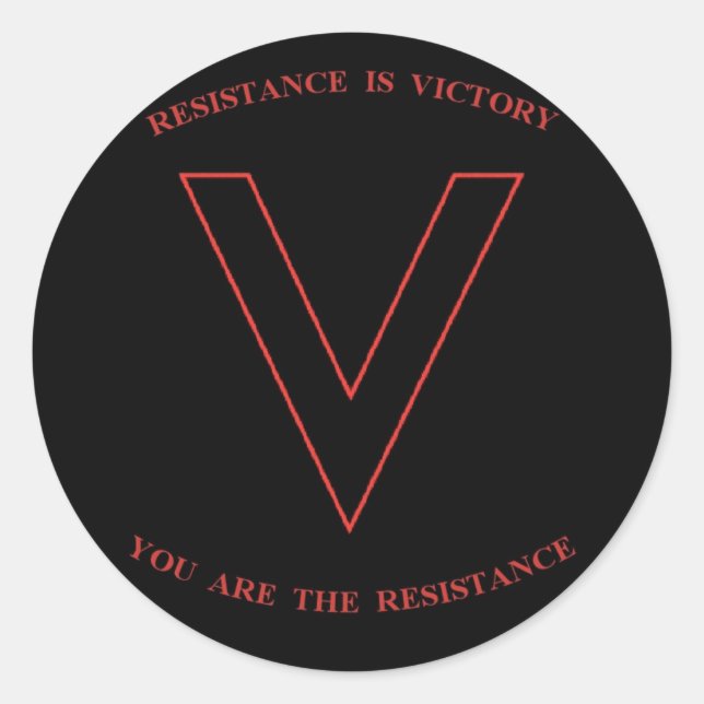 V is for Victory Sticker (Front)