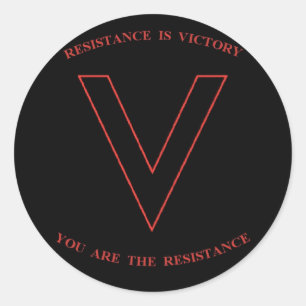 V is for Victory Sticker