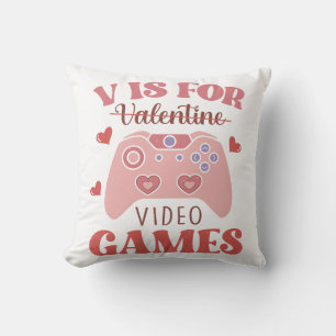 V Is For Video Games Cushion
