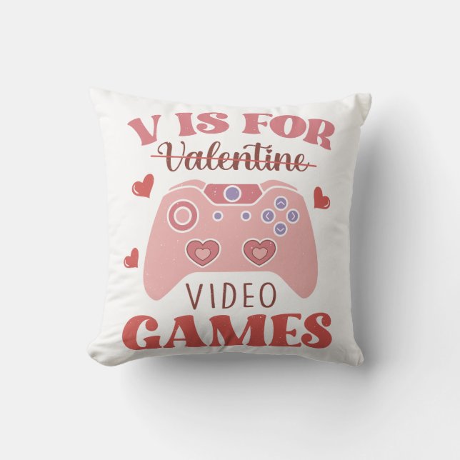 V Is For Video Games Cushion (Front)