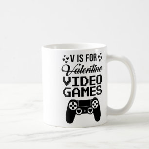 V Is For Video Games Gaming Lover Gift Shirt Coffee Mug
