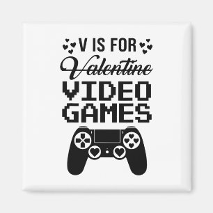 V Is For Video Games Gaming Lover Gift Shirt Magnet