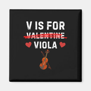 V Is For Viola Funny Violist Music Valentine Magnet