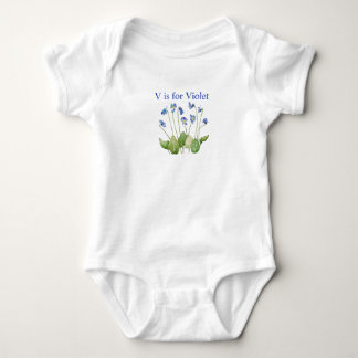 V is for Violet Baby Bodysuit