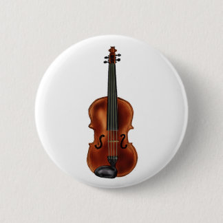 V is for Violin 6 Cm Round Badge