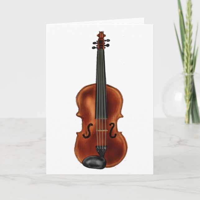 V is for Violin Card (Front)