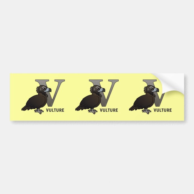 V is for Vulture Bumper Sticker (Front)